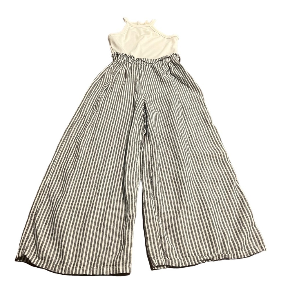 Takara Women’s Linen Blend Racer Back Long Romper Jumper Size Small